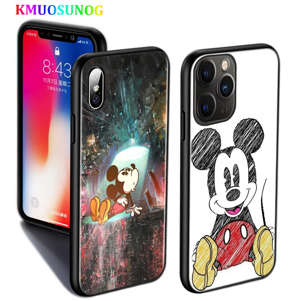 Mickey Mouse Silicone Cover For Apple IPhone 13 12 Mini 11 Pro XS MAX XR X 8 7 6 6S 5 Plus SE Phone Case | Мобильные телефоны и