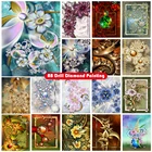 Набор для алмазной живописи, набор для алмазной живописи 5D сделай сам, абстрактная ваза дурмана, круглая вышивка, мозаика для украшения стен дома