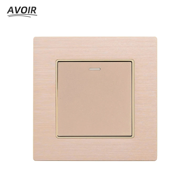 Atlectric 1 2 3 4 Gang Way On/OFF Button Control Switch Wall Lamp Aluminum Panel | Обустройство дома