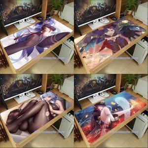 anime genshin impact lisa qiqi mouse pad mice mat large thicken pc laptop keyboard table pad gaming play mat otaku xmas gifts free global shipping