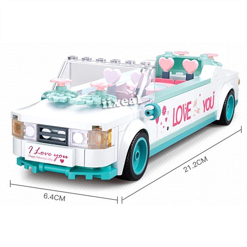 0767 г. город свадьба вечеринка автомобиль принцесса принц строительные блоки для