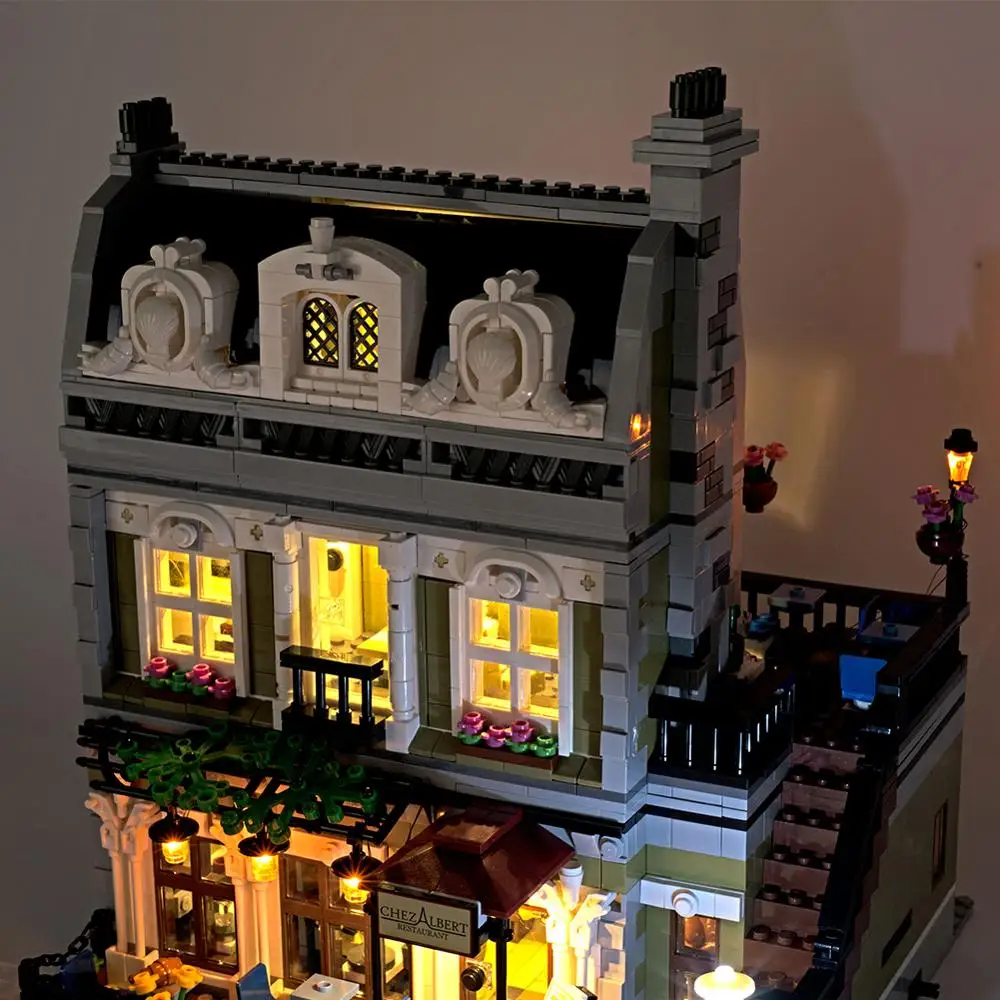 Светодиодный светильник в комплект для 10243 Париж Ресторан Дом строительные блоки