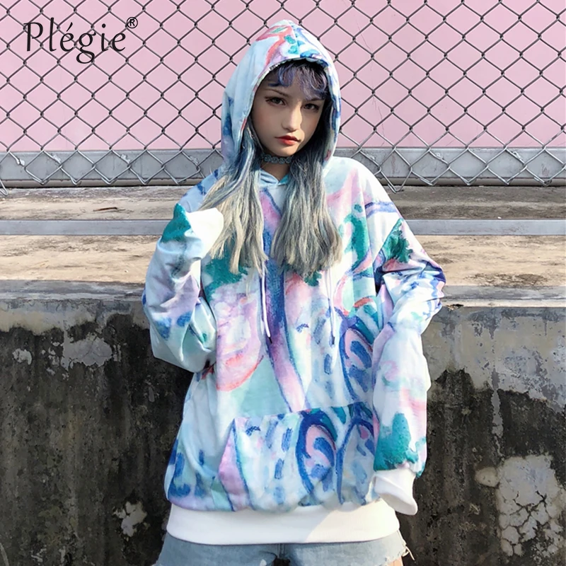 

Толстовка с капюшоном и переходом цвета, в стиле хип-хоп