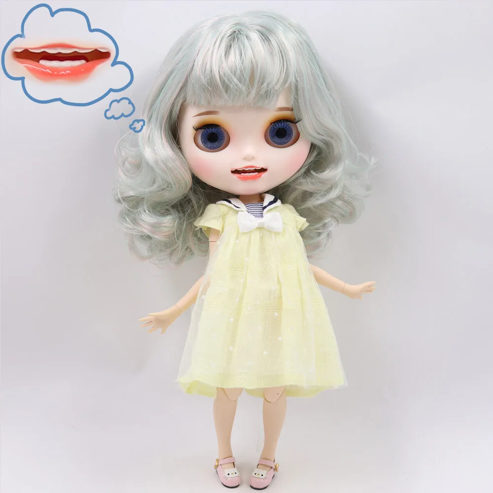 

ICY DBS Blyth Doll No.BL4006/1010 Pink mix Mint hair full teeth matte face Joint body 1/6 bjd ob24 anime girl