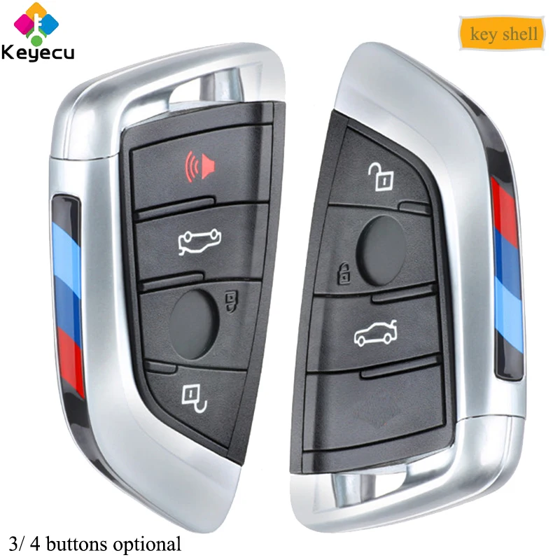 KEYECU сменный умный чехол с дистанционным управлением для ключей 3/ 4 кнопками FOB BMW X1