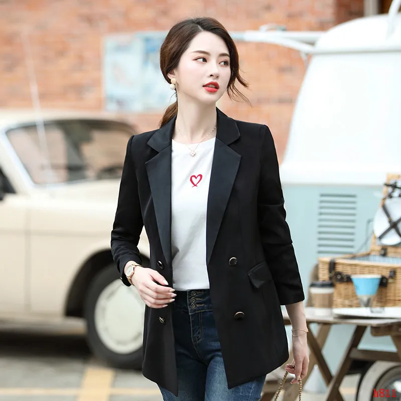 Модная женская верхняя одежда индивидуальное пальто черные офисные женские