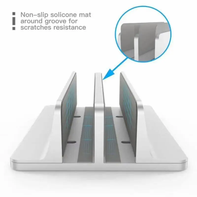 Vertical Laptop Stand Double Slot Notebook Tablet Mount Space Saving Holder Aluminum Adjustable Dock Base For MacBook Pro Air | Автомобили