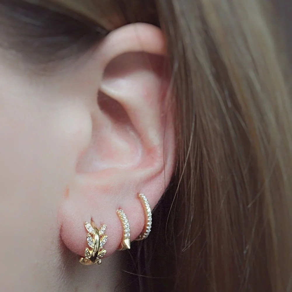 Женские серьги кольца из серебра 2019 пробы с фианитом 10 мм|Серьги-кольца| |