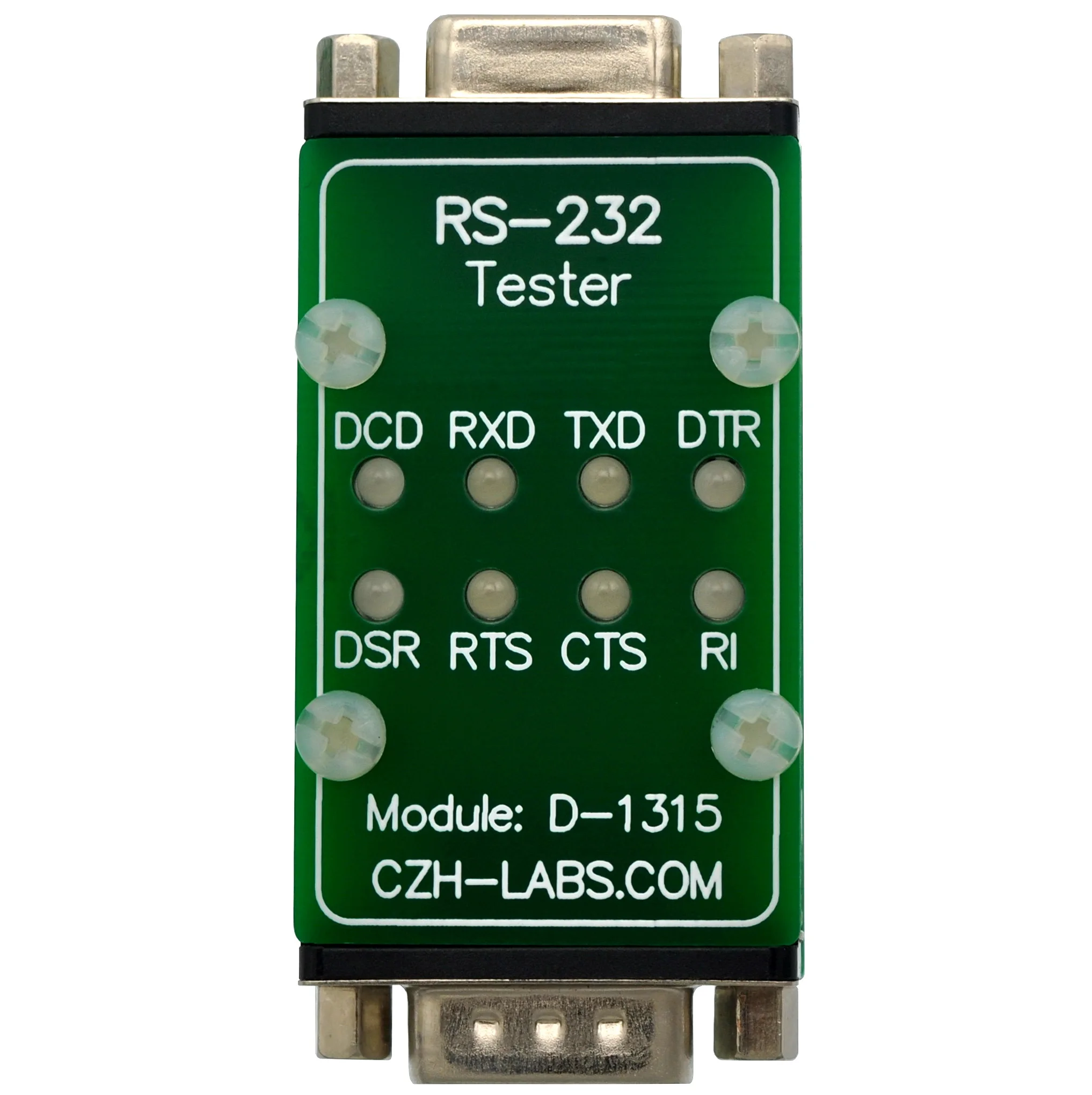 CZH-LABS RS232 LED Link Tester Module, DB9 Male to DB9 Female.