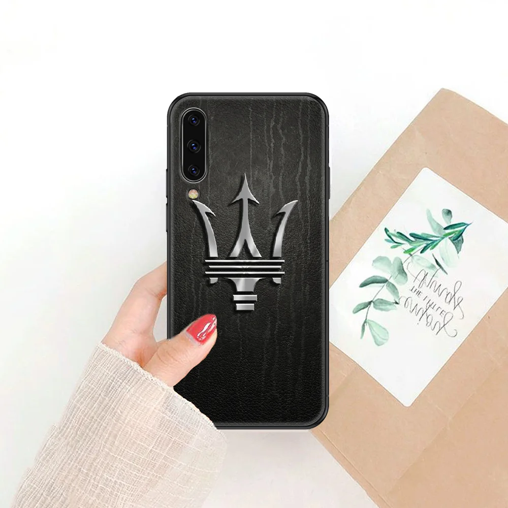 

Luxury Maseratis Car Phone case For Samsung Galaxy A 3 5 7 8 10 20 21 30 40 50 51 70 71 E S 2016 2018 4G black painting shell