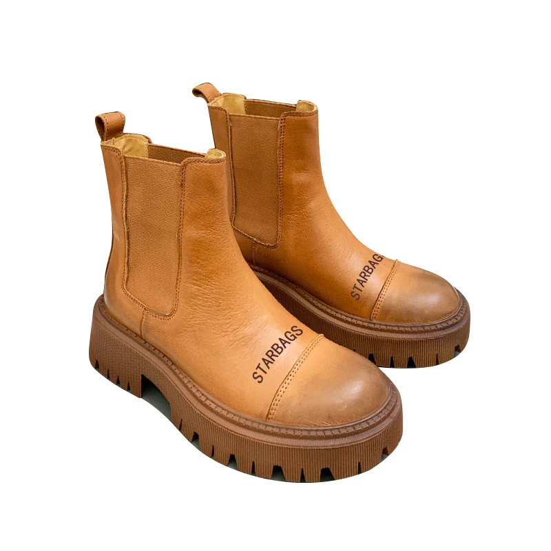 

French gujia BB, 6-inch medium barrel Martin boots, English elastic belt, 2022 new leather boots, counter authentic packing box