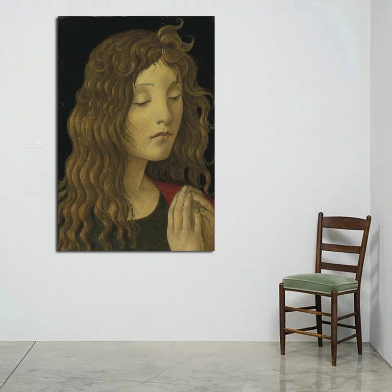 Sandro Botticelli St John The Baptist CCanvas картина Печать Гостиная Украшение дома Современное