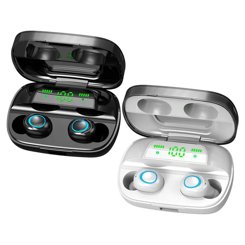 

3500mAh LED Bluetooth Wireless Earphones Headphones Earbuds TWS Touch Control Sport Headset Noise Cancel Earphone Headphone
