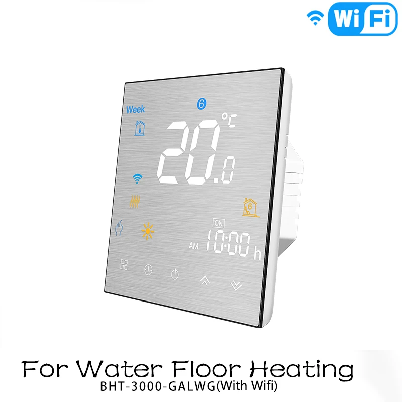 Water Heating WiFi Smart Thermostat Temperature Controller for Water/Electric floor Heating Water/Gas Boiler Works with Alexa Google Home - Цвет: Water Heating