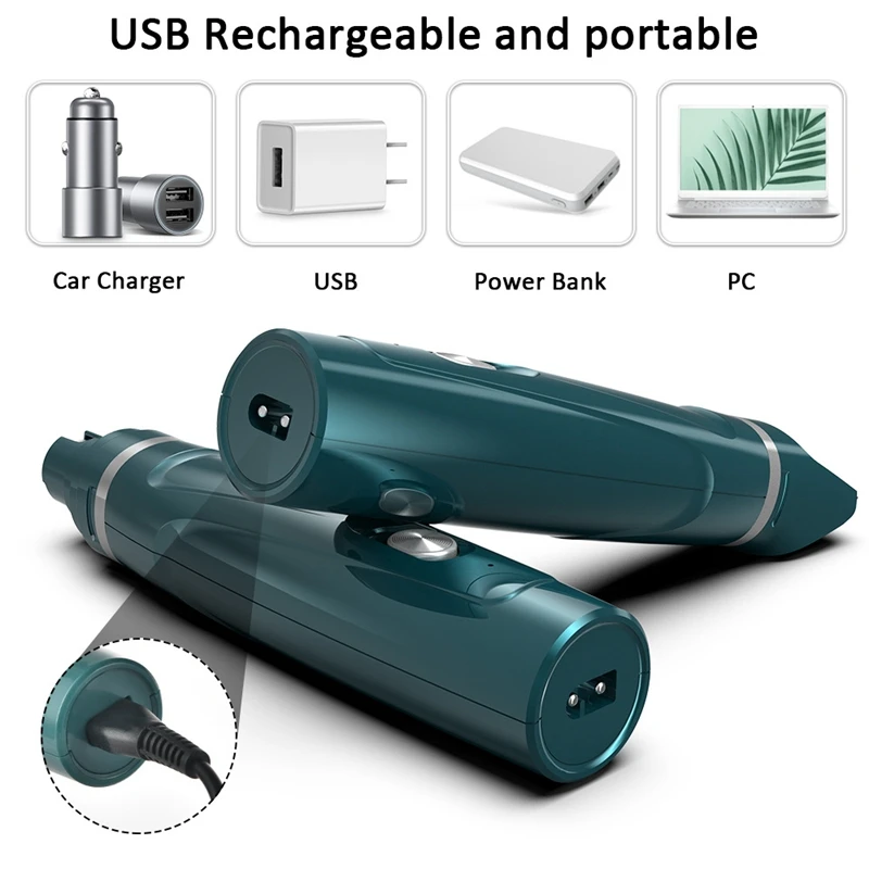 

2 IN 1 Pet Hair Trimmer USB Rechargeable Dog Cat Paws Grooming Trimmer Pet Clipper Nail Grinder Scissors