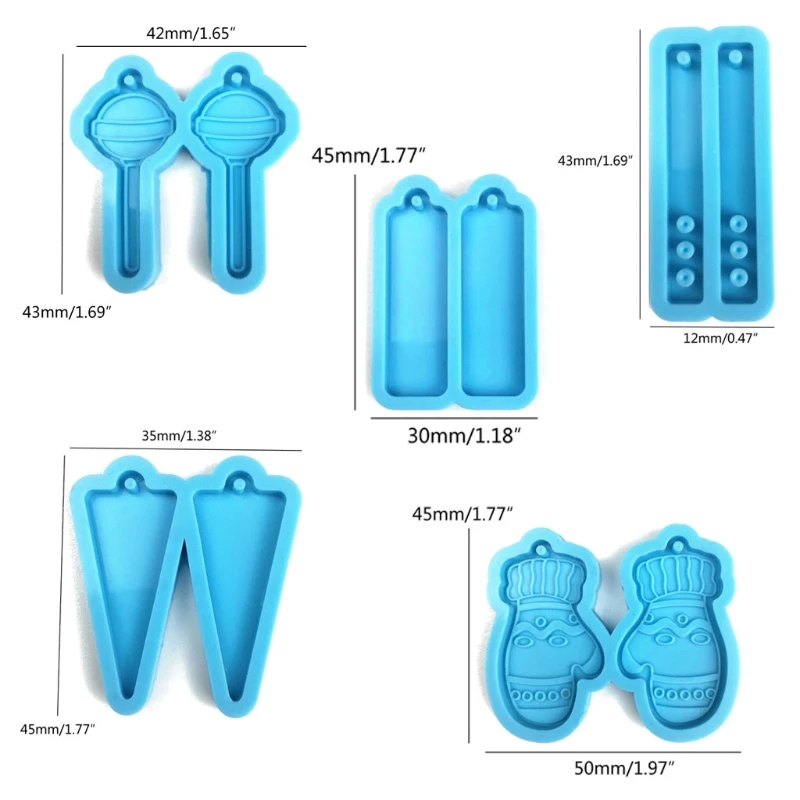 

12 Styles Earrings Pendant Making Mold Earrings Epoxy Resin Casting Silicone Molds Jewelry Making Tools Resin Craft Tool