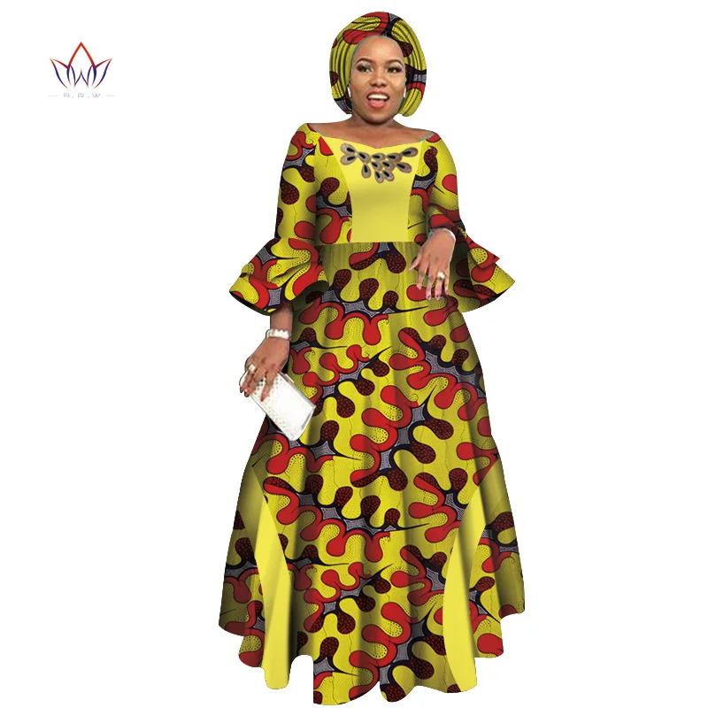 Платья с длинным рукавом для женщин вечерние свадебные повседневные Дашики