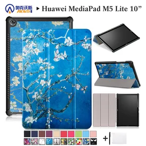 Магнитный чехол для Huawei MediaPad M5 Lite 10,1, BAH2-L09W19 DL-AL09, Smart Tablet из искусственной кожи + подарок