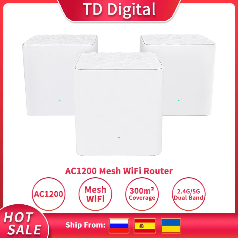 

GW3 Whole Home Mesh Wifi Router WiFi Repeater with AC1200 2.4G/5.8GHz WiFi Wireless Router , APP Remote Manage