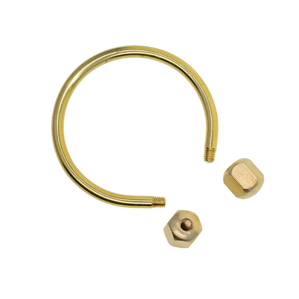 Креативный тонкий твердый Регулируемый латунный винтовой замок в форме подковы