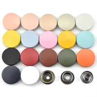 121517mm 10 sets metal buttons colorful round flat snap button press studs fasteners diy handmade sewing clothes accessories