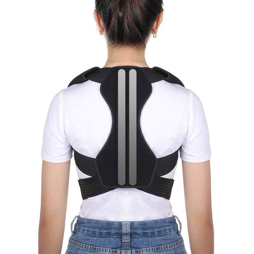 

Posture Correction Belt Back Double Steel Plate Support Kyphosis Correction Fixation Belt Sitting Posture Back Support Unisex