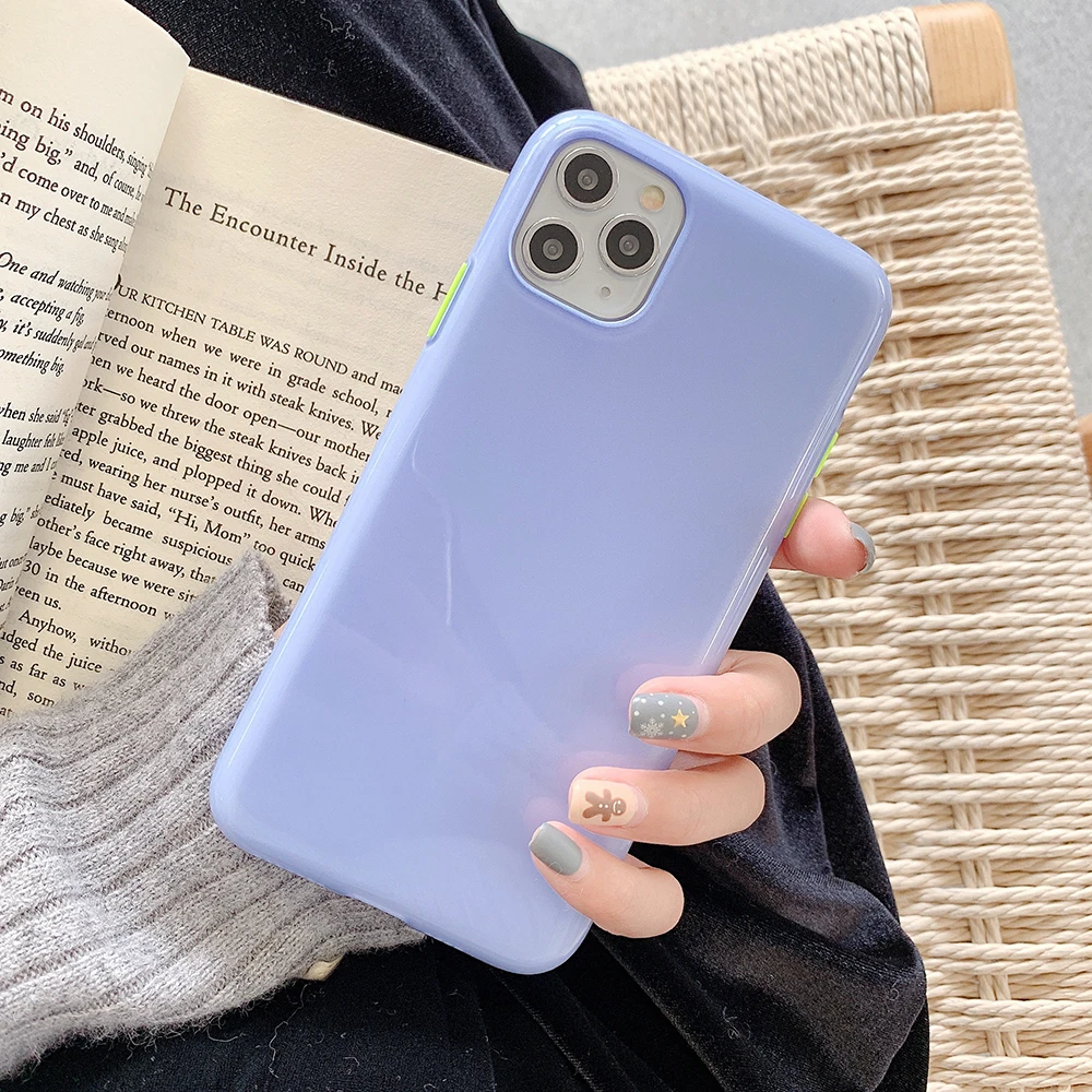 Чехол LOVECOM для телефона iPhone 11 Pro Max XR XS 7 8 6 6S Plus X мягкий однотонный блестящий чехол