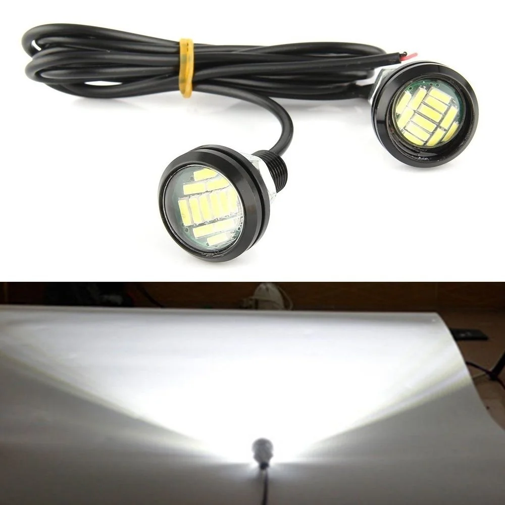 

1 Pair 12V 15W DRL Backup Daytime Running LED Light Spotlighting Eagle Eye Car Lamp