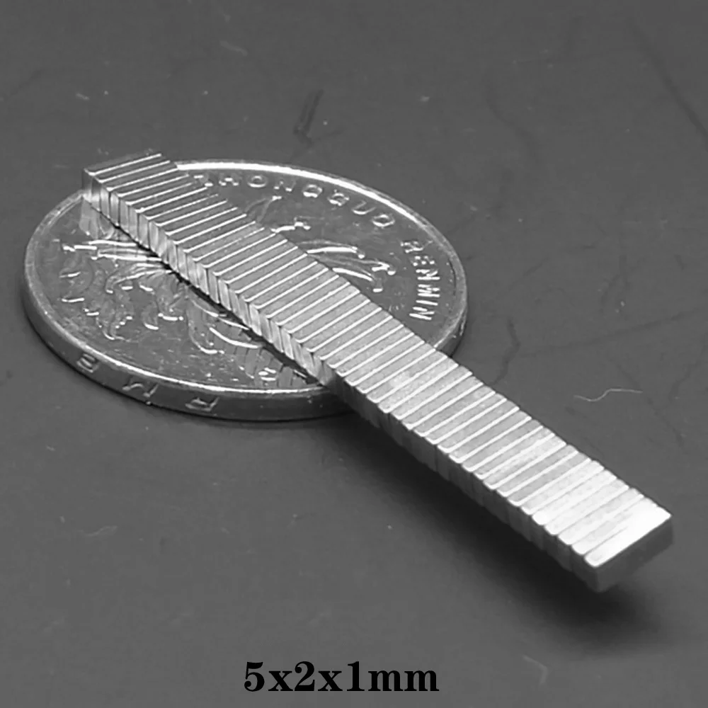 50 ~ 2000 шт 5X2x1 небольшой блок магниты N35 Неодимовый Магнит 5*2*1 мм постоянный мощный
