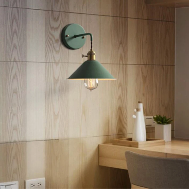 Скандинавская индивидуальная цветная настенная лампа macaron креативная