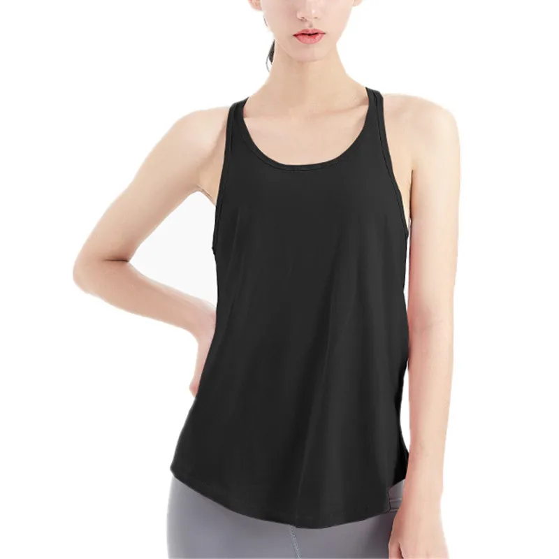 

Women Casual Gym Sleeveless Yoga Shirts Backless Quick Dry Breathable Loose Sports Vest Top Running Training Sportswear