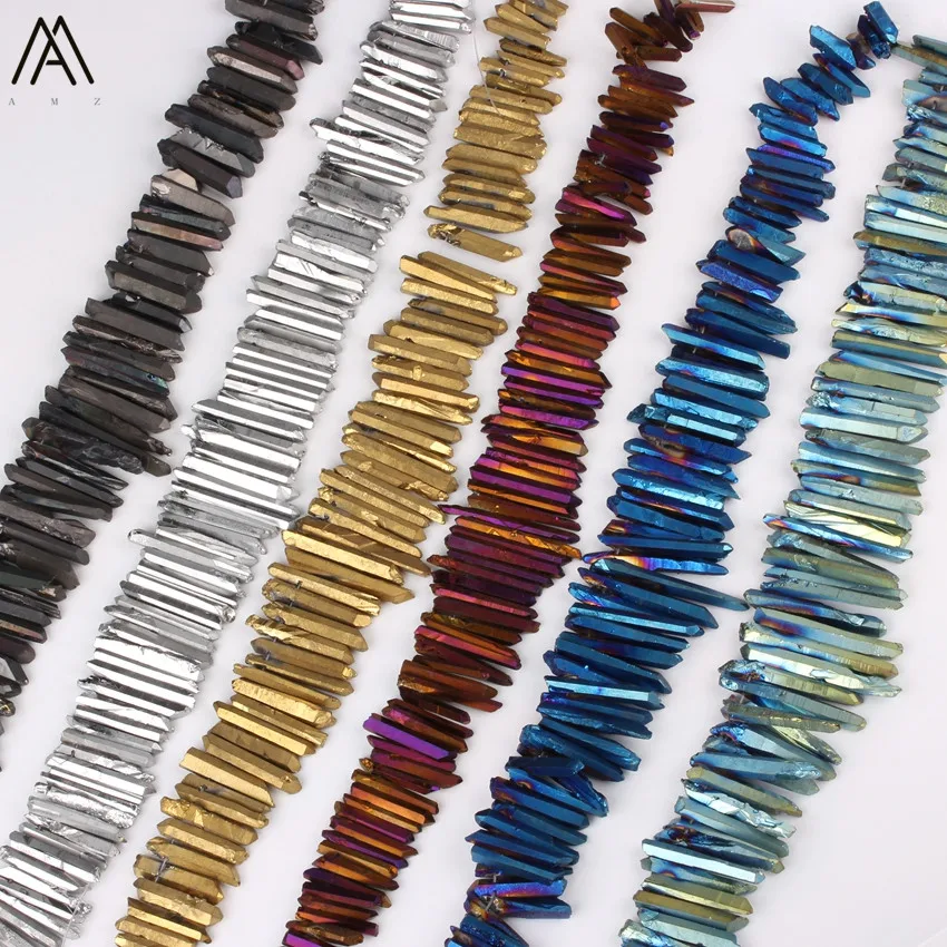 6 цветов на выбор синие необработанные кварцевые кристаллы градиентные золотые