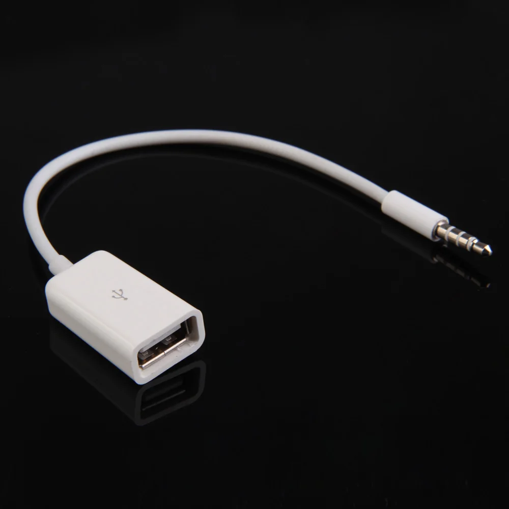 Белый синхронизация 3 5 мм Мужской AUX вспомогательный аудио разъем USB Женский