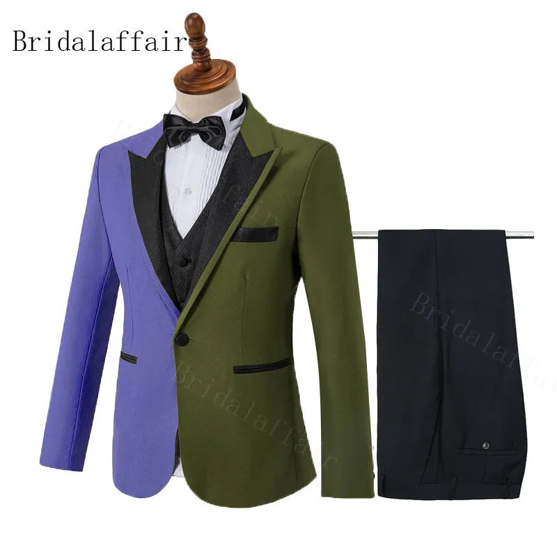 Bridalaffer 2020 Autum новый двухцветный темно синий армейский зеленый жених мужские