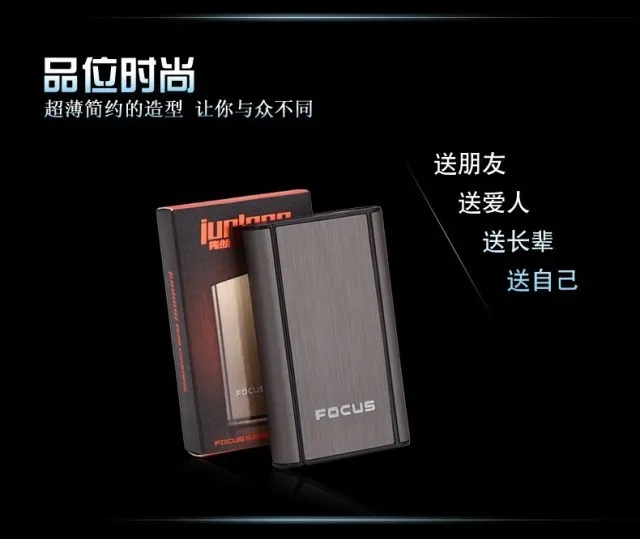 Новинка 1 шт. чехол для сигарет из алюминиевого сплава автоматический держатель 10