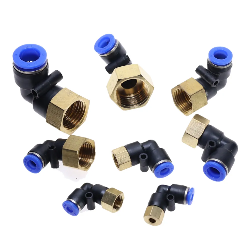 PLF Hose OD 4 6 8 10 12 мм Female Thread M5'' 1/8 'Ƈ/4'' 3/8 'Ƈ/2'' Пневматический Локоть