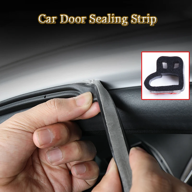 

Car-styling Rubber Car Door Seal Strips Stickers Trunk Soundproofing Waterproof Sealing Sticker Automobile Universal Accessories
