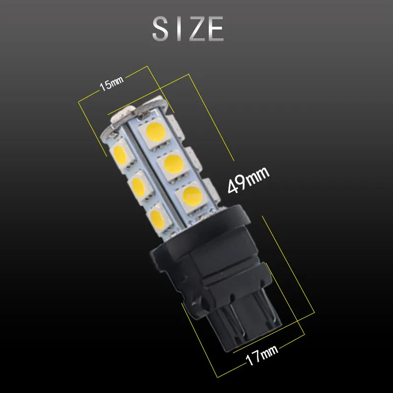 2 шт. BA15s BAU15S 18smd P21W 18 светодиодный 5050 SMD 1156 smd Белая автомобильная лампа
