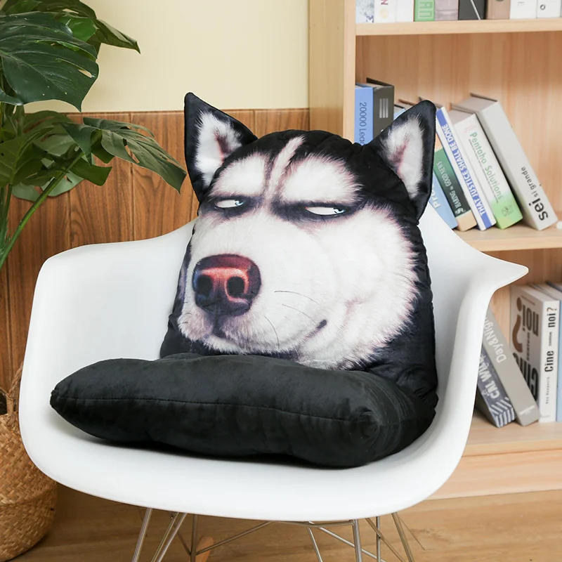 cushion D 70 см большая плюшевая имитация забавная игрушечная собака хаски супер милая креативная Подушка для детей весь Забавный высококачественный подарок на день рождения для детей - Цвет: cushion D