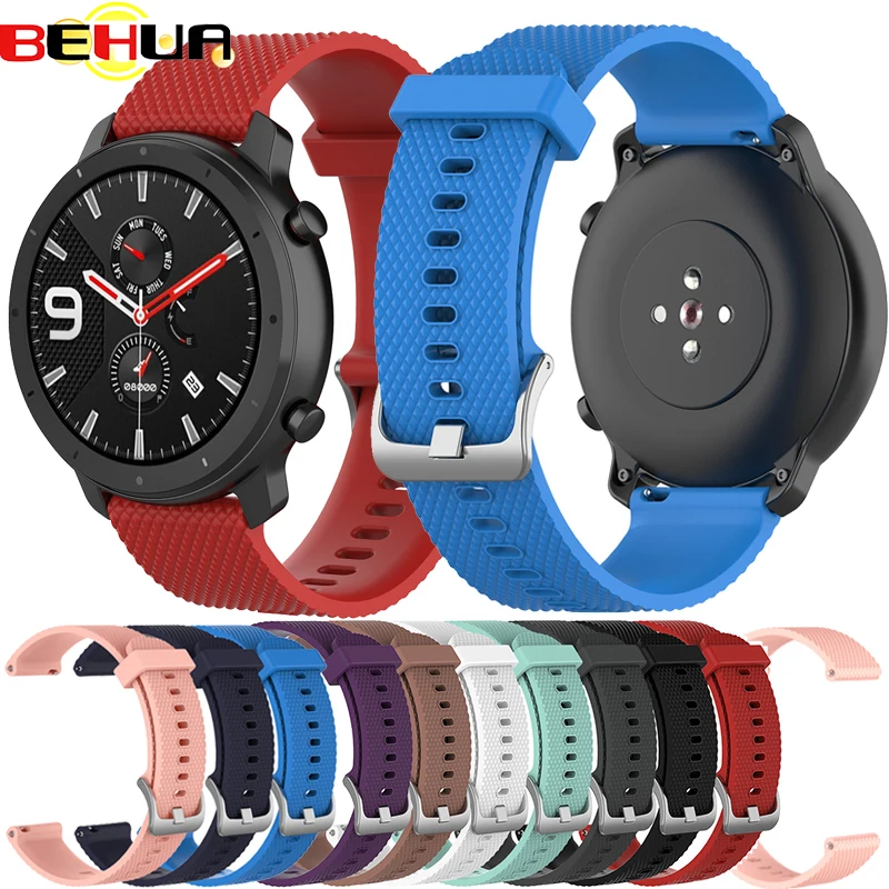 

BEHUA ремешок для часов Huami Amazfit GTR 42 мм Bip U S Pace Lite GTS 2 2e GTS2 Mini POP Pro спортивный силиконовый ремешок 20 мм браслет