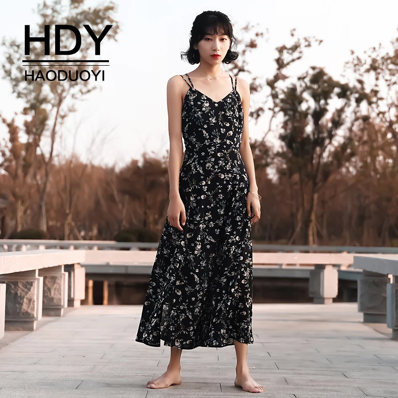 HDY Haoduoyi 2019 новое модное летнее платье средней длины стильное для первой любви