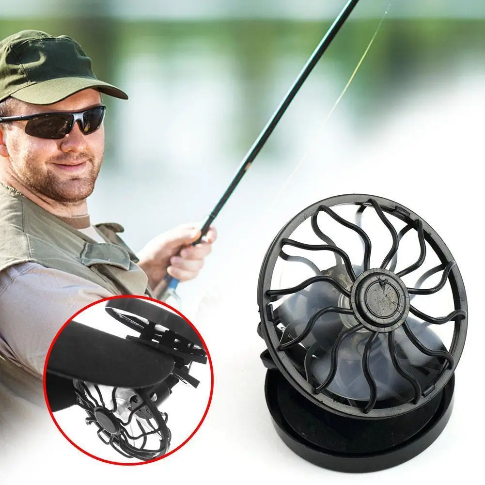 

Portable Mini Round Bottom Clip Type Solar Fan Camping Travel Fishing Heat Dissipation Cycling Summer Small Fan Outdoor Tools