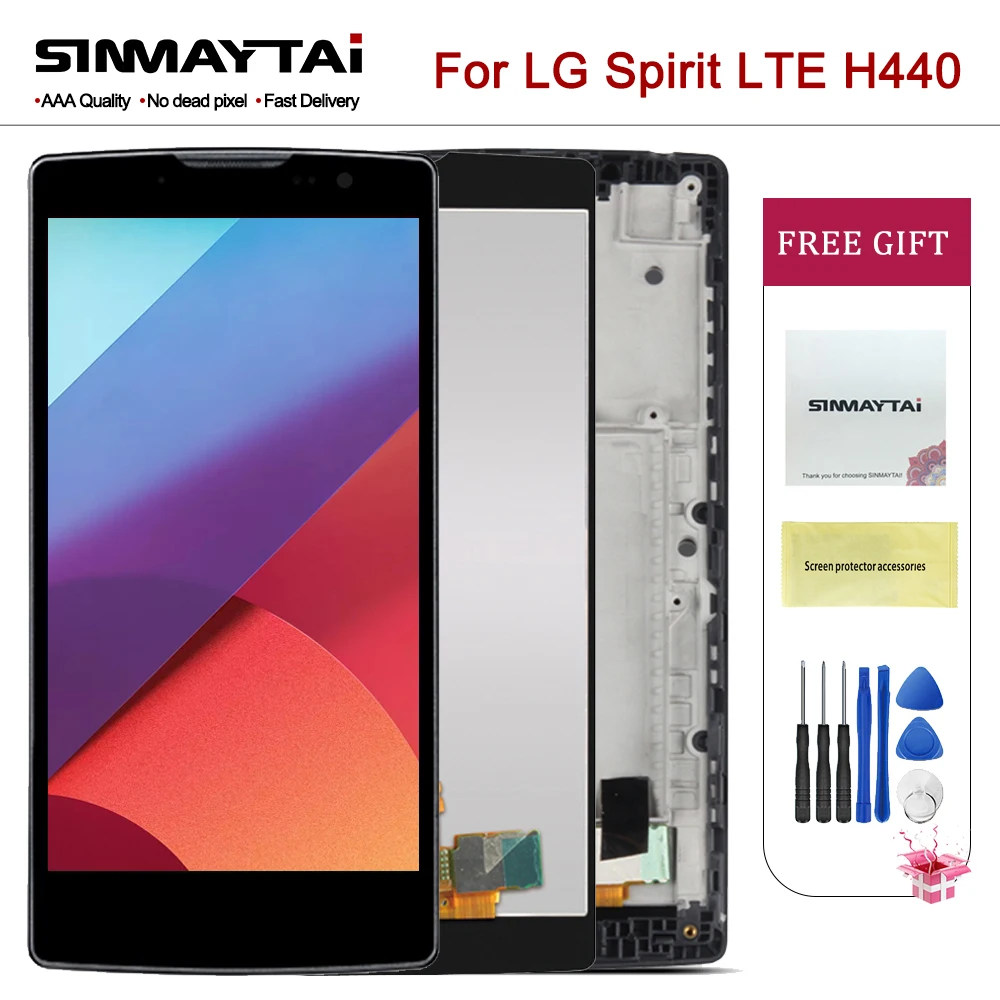 ЖК-дисплей с сенсорным экраном 4 7 дюйма 3G 4G LTE для LG Spirit сменный H440 H442 рамкой H422 H440N