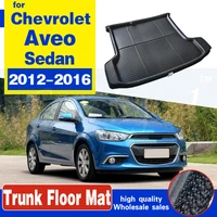 car boot cargo liner for chevrolet aveo sedan 2012 2016 rear trunk floor mat tray carpet mud protector non slip 2013 2014 2015