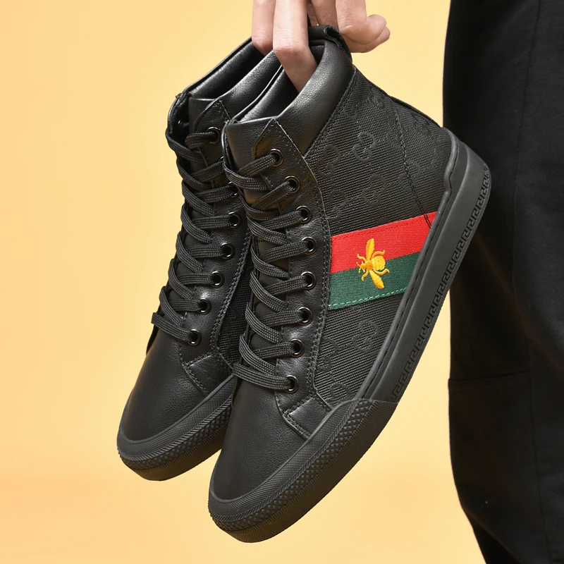 

Men's shoes fashion thermal shoes Fur Winter men's boots 2020 hot autumn shoes men's new high top canvas casual shoes for men