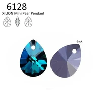 yl100 original crystal from austria 6128 xilion mini pear pendant bead diy kids jewelry gifts making for men and women