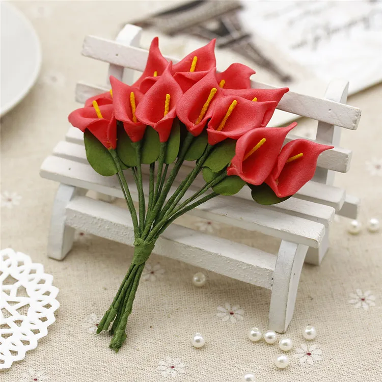 12 шт. искусственный мини цветок ручной работы свадебное оформление букета