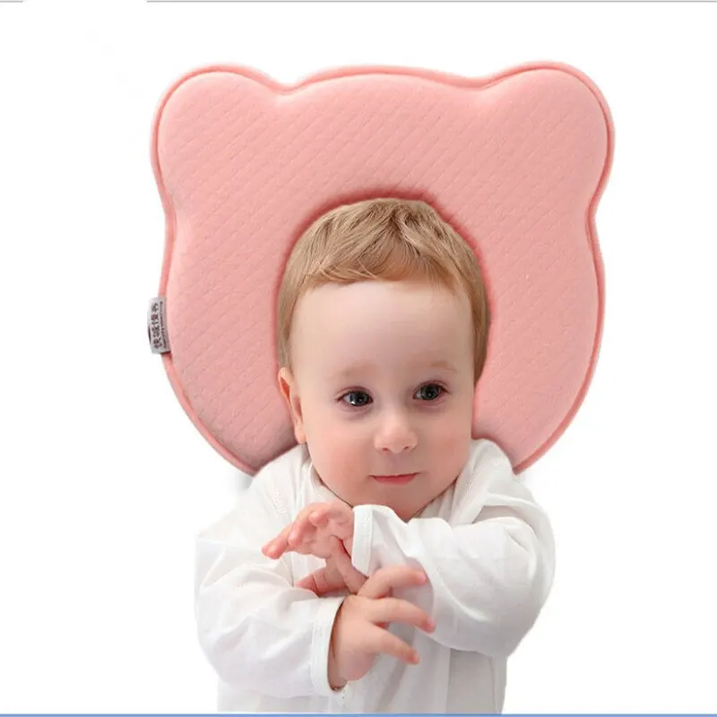 

Симпатичная подушка с милым медведем с мультяшным рисунком для новорожденных детей Детская Хлопковая Подушка с защитой от плоской головы д...