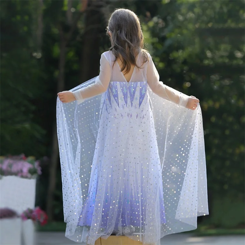 Платье принцессы Эльзы из мультфильма Холодное сердце платье Анны для девочек на