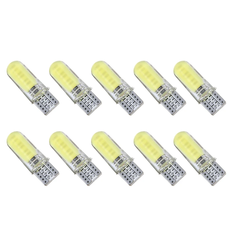 Автомобильный T10 Ширина светильник 10 шт. AC/DC 12V W5W COB светодиодный 6 Вт интерьера